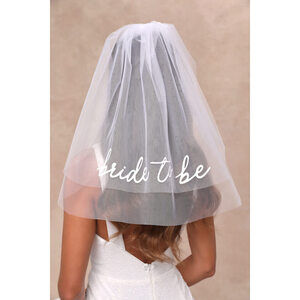 Lulus Bride To Be White Tulle Layered Short Veil